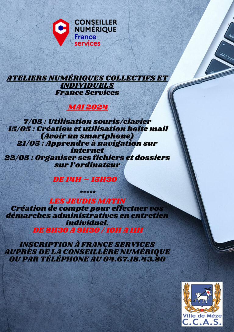 Les ateliers numériques de mai - Ville de Mèze